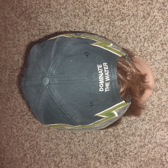 Buckmaster Bass Fisherman Black Camo Embroidered Strapback Fishing Hat OS - Picture 4 of 8